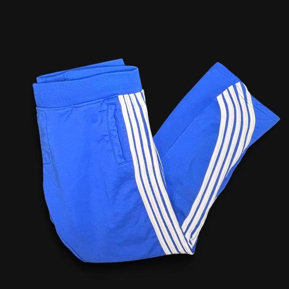 Urban Beast Royal Blue Sweatpants Wide Leg Stacked Joggers Mens Size L NWT